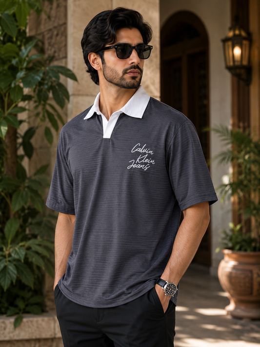 Calvin Klein Jeans Men's Oversized Polo Shirt