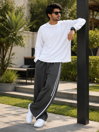 Men’s Premium Relaxed Fit Side Stripe Trousers