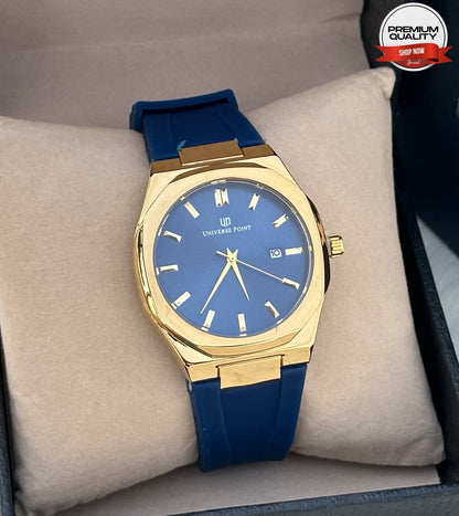 Luxury Gold Brown Men’s Watch – Premium Silicone Strap Edition