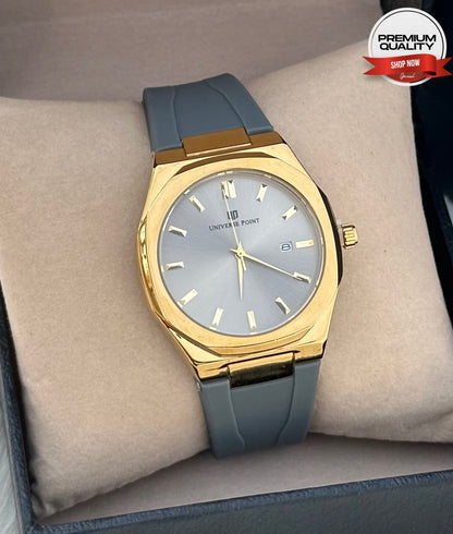 Luxury Gold Brown Men’s Watch – Premium Silicone Strap Edition