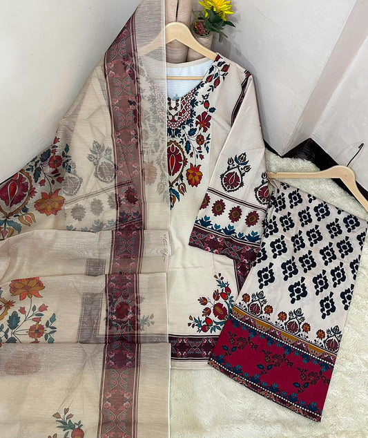 Premium Printed 3 Piece Lawn Suit for Women