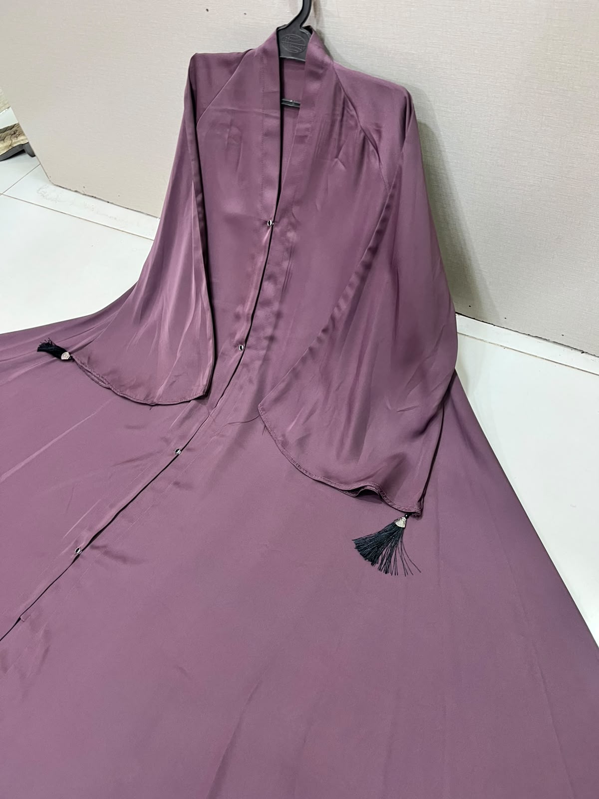 Premium Front Open Nida Abaya for Women – Elegant Dark Teal Islamic Maxi Abaya