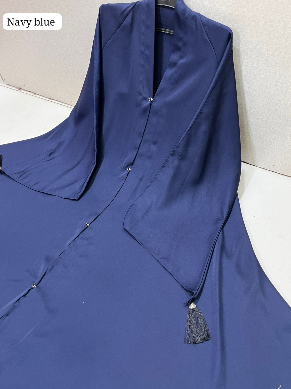 Premium Front Open Nida Abaya for Women – Elegant Dark Teal Islamic Maxi Abaya