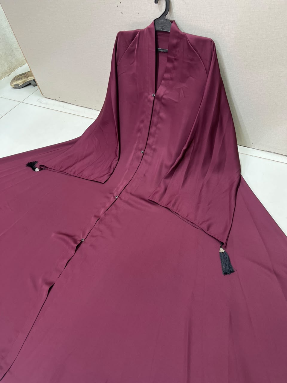Premium Front Open Nida Abaya for Women – Elegant Dark Teal Islamic Maxi Abaya