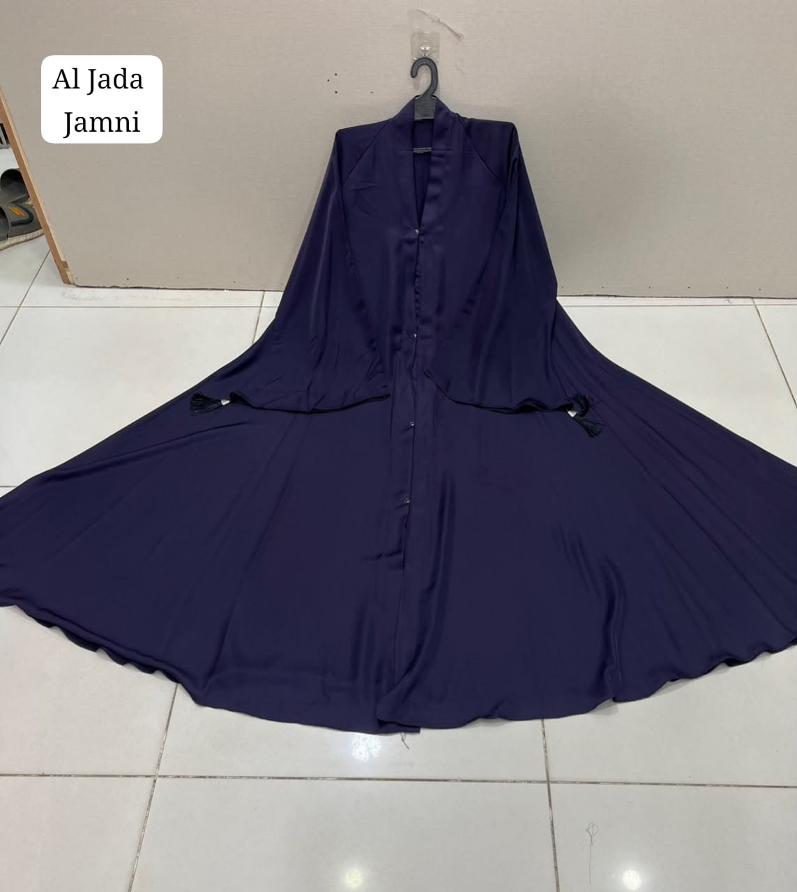 Premium Front Open Nida Abaya for Women – Elegant Dark Teal Islamic Maxi Abaya