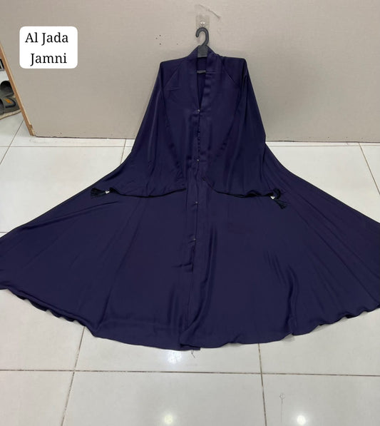 Premium Front Open Nida Abaya for Women – Elegant Dark Teal Islamic Maxi Abaya