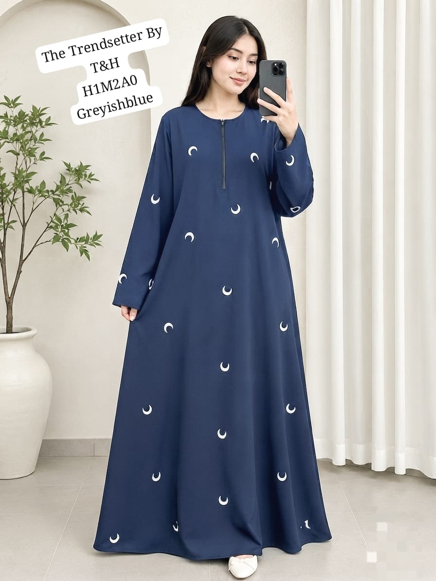 Premium Black Printed Maxi Abaya for Women – Elegant Modest Islamic Dress