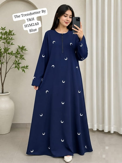 Premium Black Printed Maxi Abaya for Women – Elegant Modest Islamic Dress