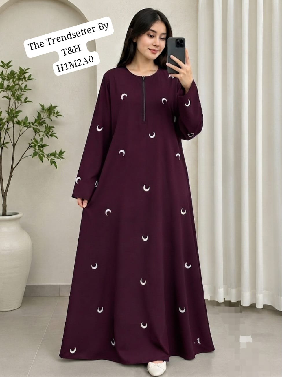Premium Black Printed Maxi Abaya for Women – Elegant Modest Islamic Dress