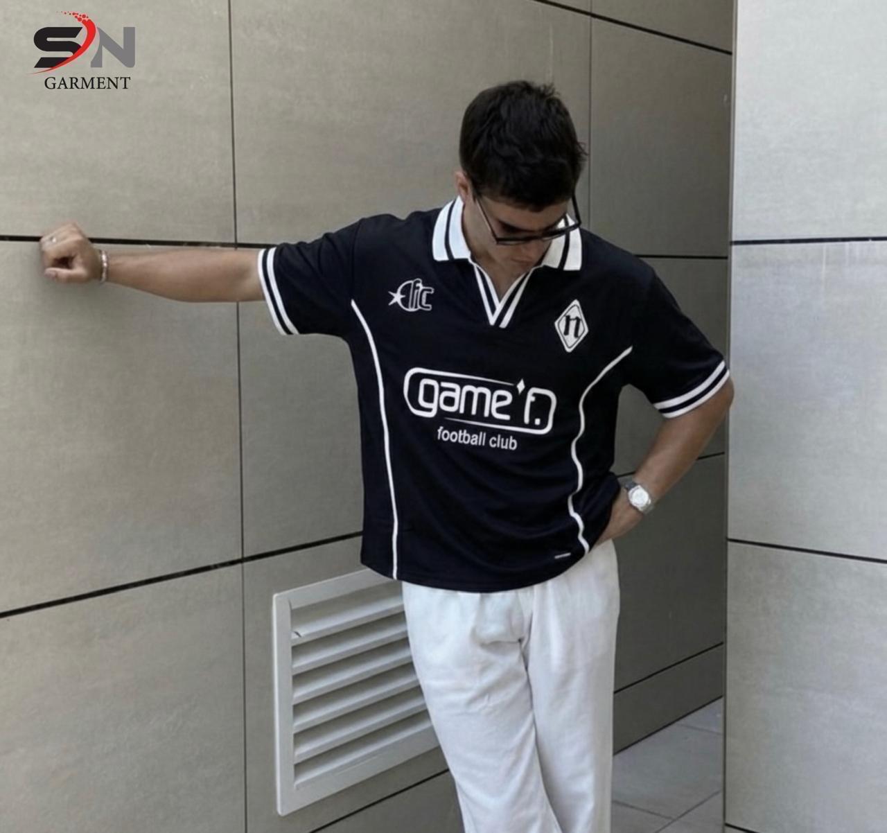 Premium Football Club Polo T-Shirt for Men – Casual Sportswear Jersey