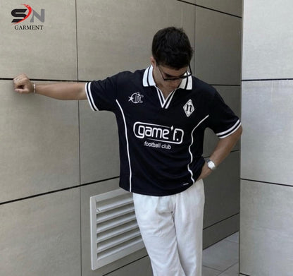 Premium Football Club Polo T-Shirt for Men – Casual Sportswear Jersey