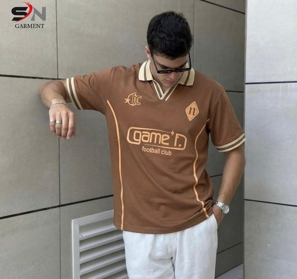 Premium Football Club Polo T-Shirt for Men – Casual Sportswear Jersey